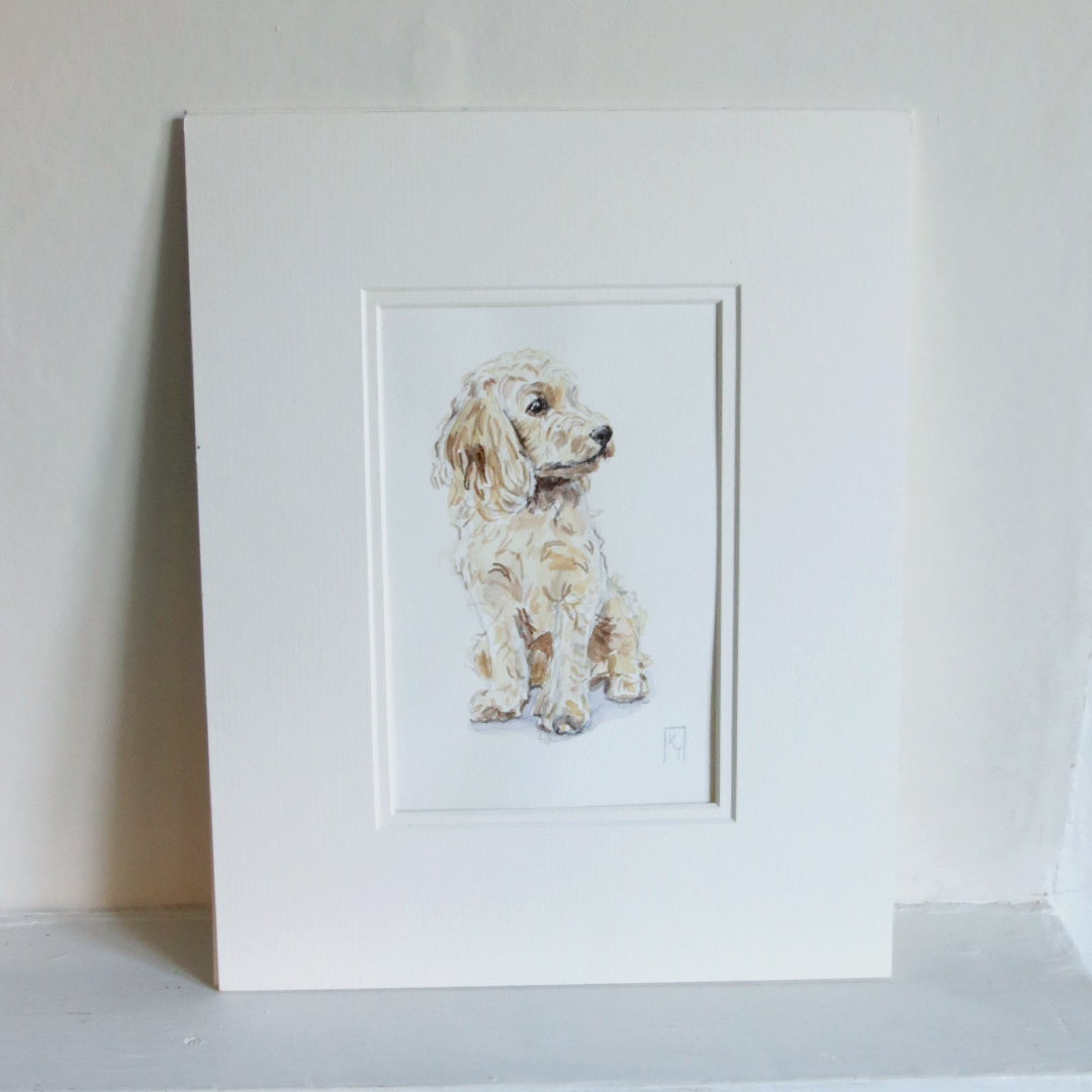 Cockapoo Dog Artwork, Original Watercolour Cockapoo Painting ...